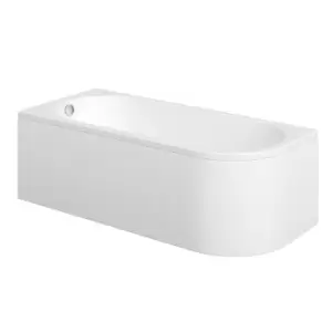 1700mm J Shaped Acrylic Bath Panel - Jersey