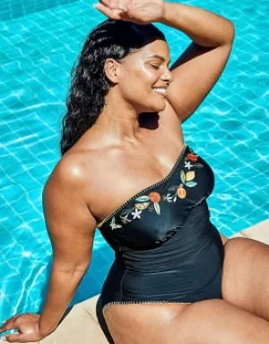 Seville Curve Embroidered Swimsuit