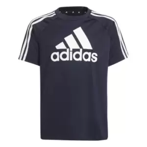 adidas Sereno Logo T Shirt Juniors - Blue