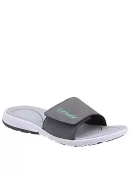 Cotswold Windrush Slides - Grey, Size 5, Women