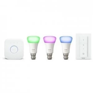 Philips Hue White and Colour Ambiance B22 Starter Kit - 3 Pack