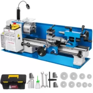 VEVOR 7x14" Metal Lathe 50-2500 RPM 550W Mini Bench Lathe 0.75HP Variable Spindle Speed Milling Machine for Mini Precision Parts Processing Nylon Gear