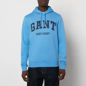 GANT Mens Chest Logo Pullover Hoodie - Pacific Blue - M