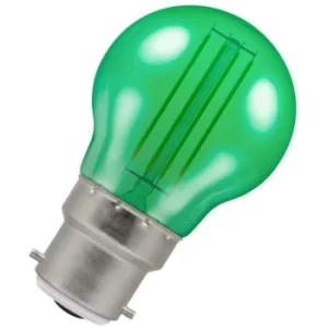 Crompton Lamps LED Golfball 4.5W BC-B22d Harlequin IP65 (25W Equivalent) Green Translucent 515lm BC Bayonet B22 Round Outdoor Festoon Coloured