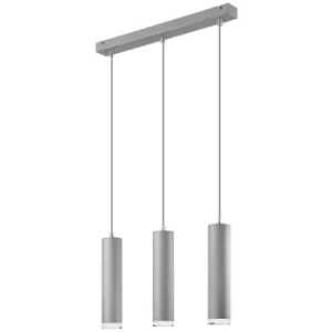 Franco Bar Pendant Ceiling Light Silver, 3x E27