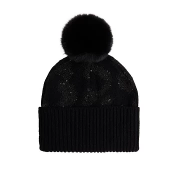 Biba BIBA Sequin Knitted Beanie - Black