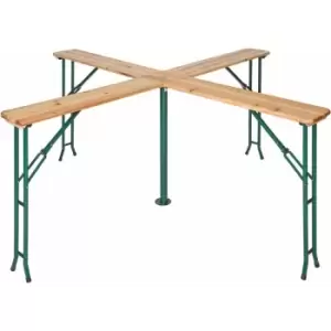 Folding table Quattro 241 x 241 x 103cm - bar table, foldable table, wooden folding table - brown