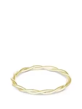 Jon Richard Jon Richard Gold Plated Polished Cross Over Bangle Bracelet