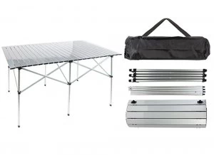 Summit Aluminium Double Roll Top Table