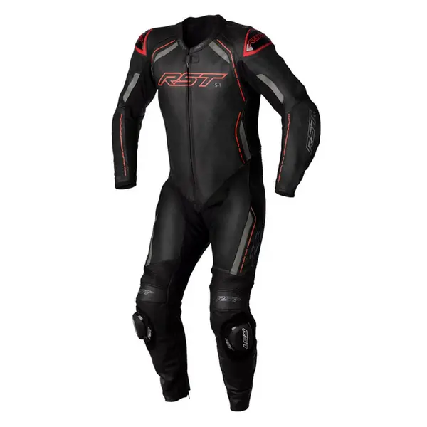 RST S1 CE Leather One Piece Suit Black Red Size 46