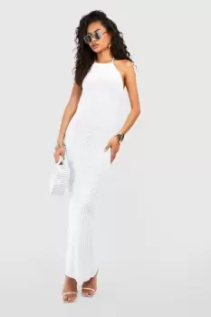 Halterneck Crochet Maxi Dress