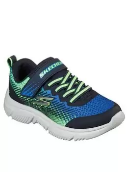 Skechers Boys Go Run 650 Norvo Gore & Strap Trainer, Navy/Green, Size 12 Younger