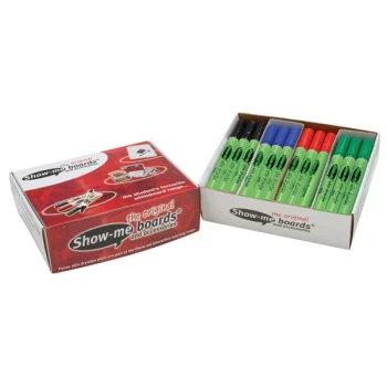 Show-me Dry Wipe Pens Assorted Medium - Pack of 48