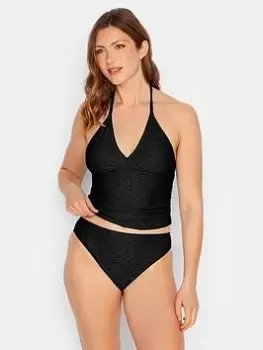 Long Tall Sally Long Tall Sally Black Crochet Tankini, Black, Size 18, Women