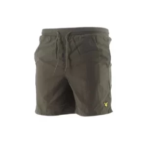 Lyle and Scott Olive Plain Swim Shorts