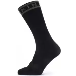 Sealskinz Waterproof Warm Weather Mid Length Sock with Hydrostop - Black