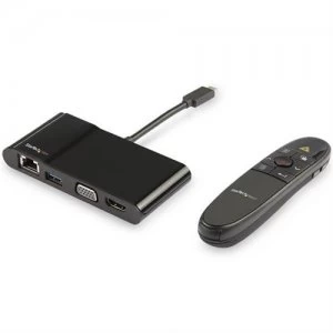 StarTech.com USB-C Multiport Adapter with Wireless Presenter Remote