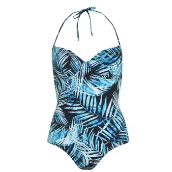 SoulCal Cupped Swimsuit - Black Palm Prnt