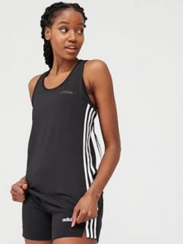 adidas D2M 3 Stripe Tank - Black, Size 2XL, Women