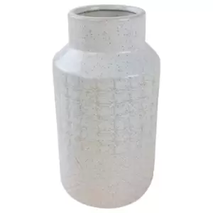 White Star Textured Stoneware Vase 30cm