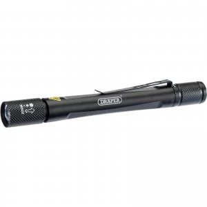 Draper LED Aluminium Penlight Black