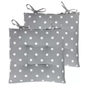 Polka Twin Pack Seat Pads Grey