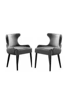 Oxford' LUX Velvet Dining Chairs Set of 2