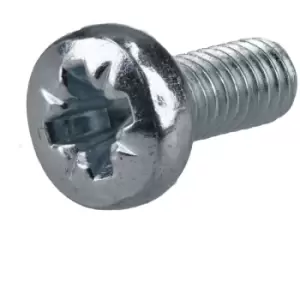 R-TECH 337042 Pozi Pan Head Machine Screws BZP M4 10mm - Pack Of 100