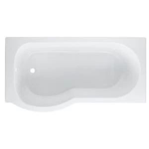 Cooke Lewis Adelphi LH Acrylic P shaped Shower Bath L1495mm W800mm