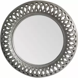 Tessere Antique Silver Wall Mirror - Premier Housewares