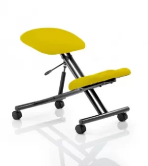 Kneeling Stool Black Frame Bespoke Colour Senna Yellow