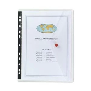 Snopake Polyfile A4 Polypropylene Wallet Files Clear Pack of 5 Files for use with Ring Binders