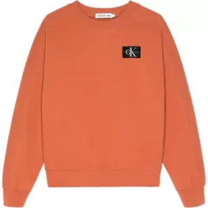 Calvin Klein Jeans Ottoman Badge Cn Sweatshirt - Brown