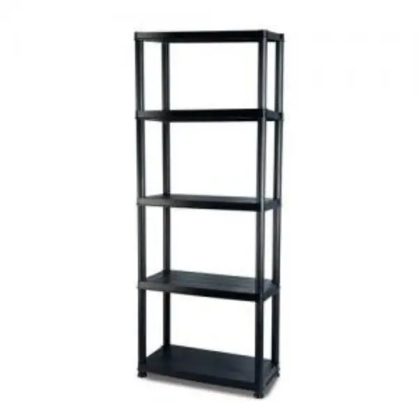 ESE Direct Modular Black Plastic Shelving - 5 Solid Shelves - 1700 x 714 x 380mm (H x W x D) 405546 Garage Shelving