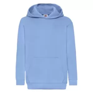 Fruit Of The Loom Childrens Unisex Hooded Sweatshirt / Hoodie (9-11) (Sky Blue)