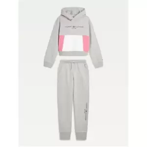 Tommy Hilfiger Junior Girls Jogger Set - Grey