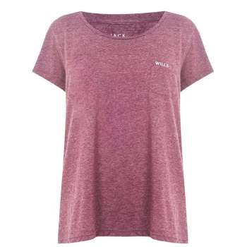 Jack Wills Fullford Pocket T-Shirt - Damson