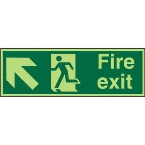 Stewart Superior PSP317SRP Screw Plastic Sign 150x450 Fire Exit