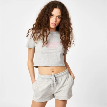 Jack Wills Eccleston Crop T-Shirt - Grey Marl