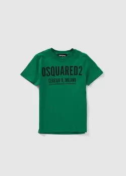 Dsquared2 Kids Relax Ceresio T-Shirt In Green/Black