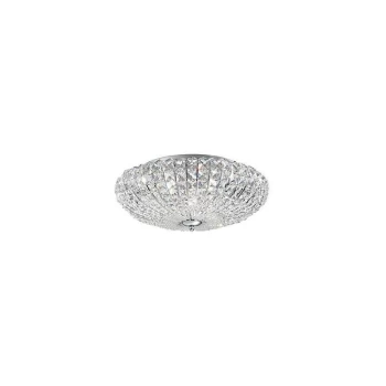 Ideal Lux Virgin - 6 Light Large Flush Ceiling Light Chrome, G9