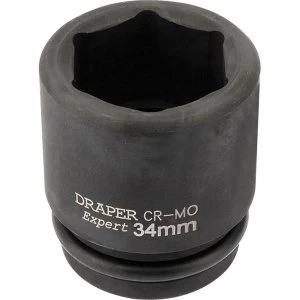 Draper Expert 3/4" Drive Hexagon Impact Socket Metric 3/4" 34mm