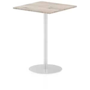 Italia Poseur Table Square 800/800 Top 1145 High Grey Oak