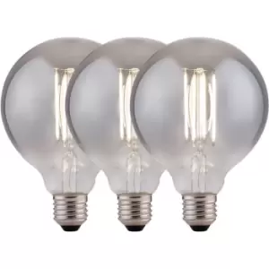 Harperliving - Harper Living 8 Watts G125 E27 LED Bulb Smoked Globe Cool White Dimmable, Pack of 3