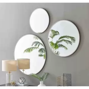 Furniture Box Emma 60cm Round Black Frame Wall Mirror