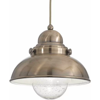 Ideal Lux Lighting - Ideal Lux Sailor - 1 Light Small Dome Ceiling Pendant Bronze, E27