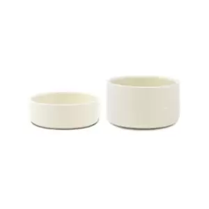 Scruffs Set of 2 Small Icon Pet Bowls Cream