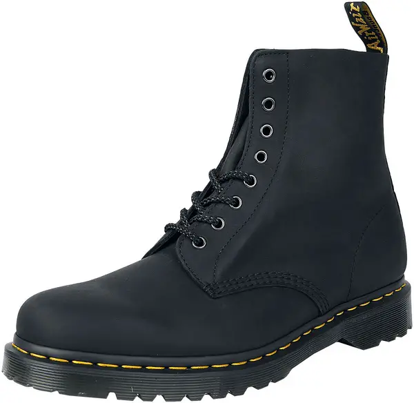 Dr Martens Black 2976 Waxed Full Grain Leather Chelsea Boots