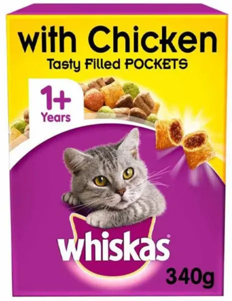 Whiskas 1+ Cat Complete Dry With Chicken 340g