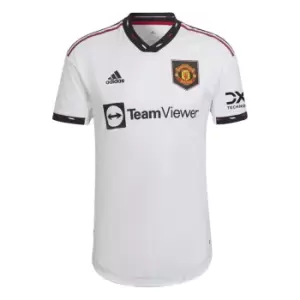 adidas Manchester United Away Authentic Shirt 2022 2023 Adults - White